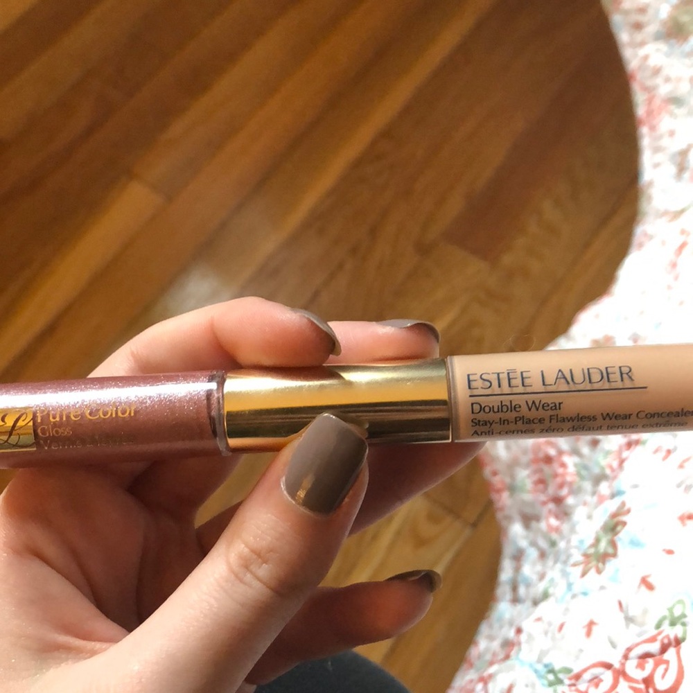 Estée Lauder double sided concealer and lip gloss